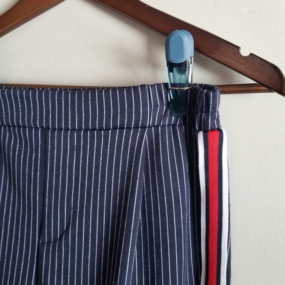 Ardene Navy Blue Pin Striped Pants Size Small - Picture 11 of 16